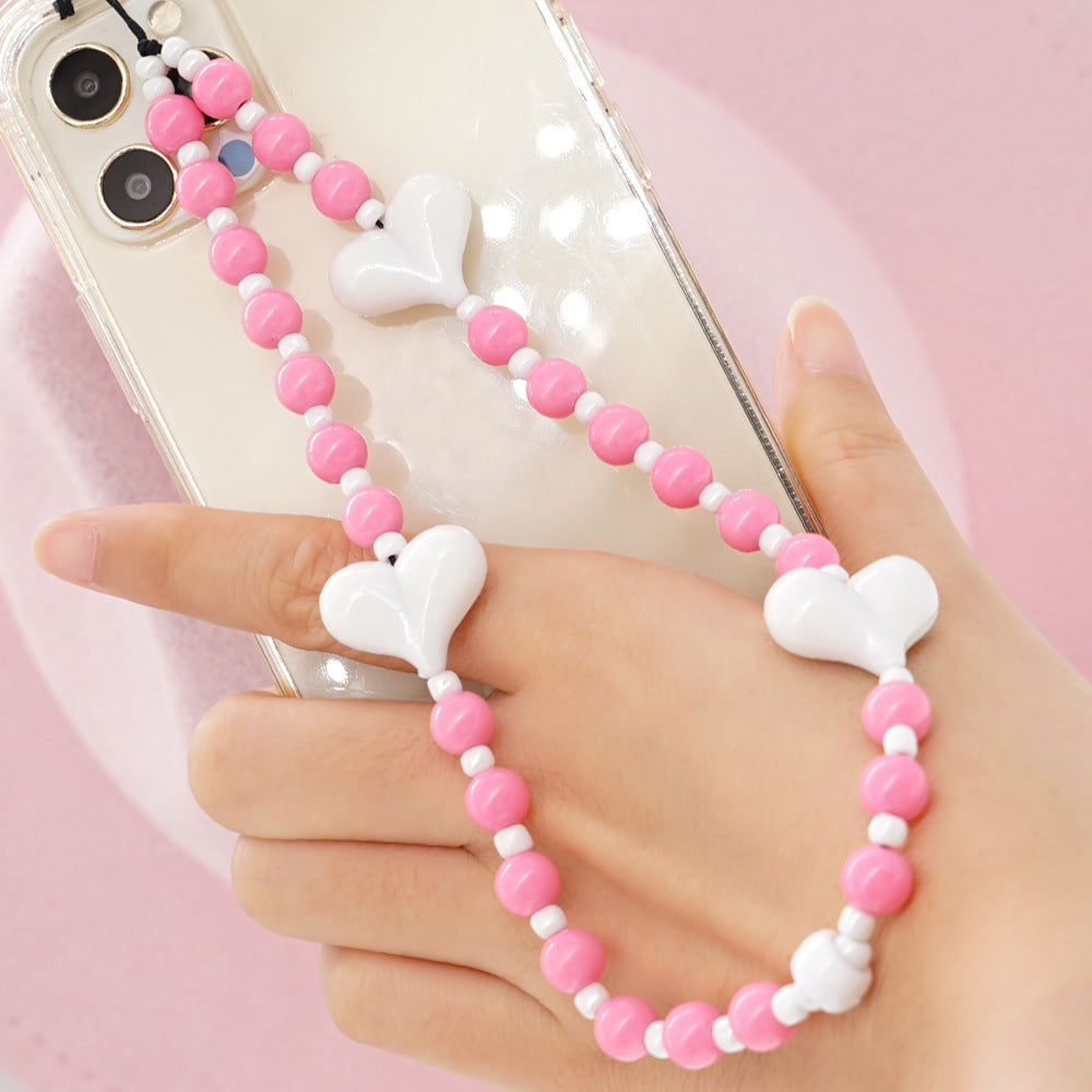 Factory direct supply handmade beaded mobile phone lanyard, Bluetooth speaker lanyard, flashlight, fan, selfie stick, U-disk sling
