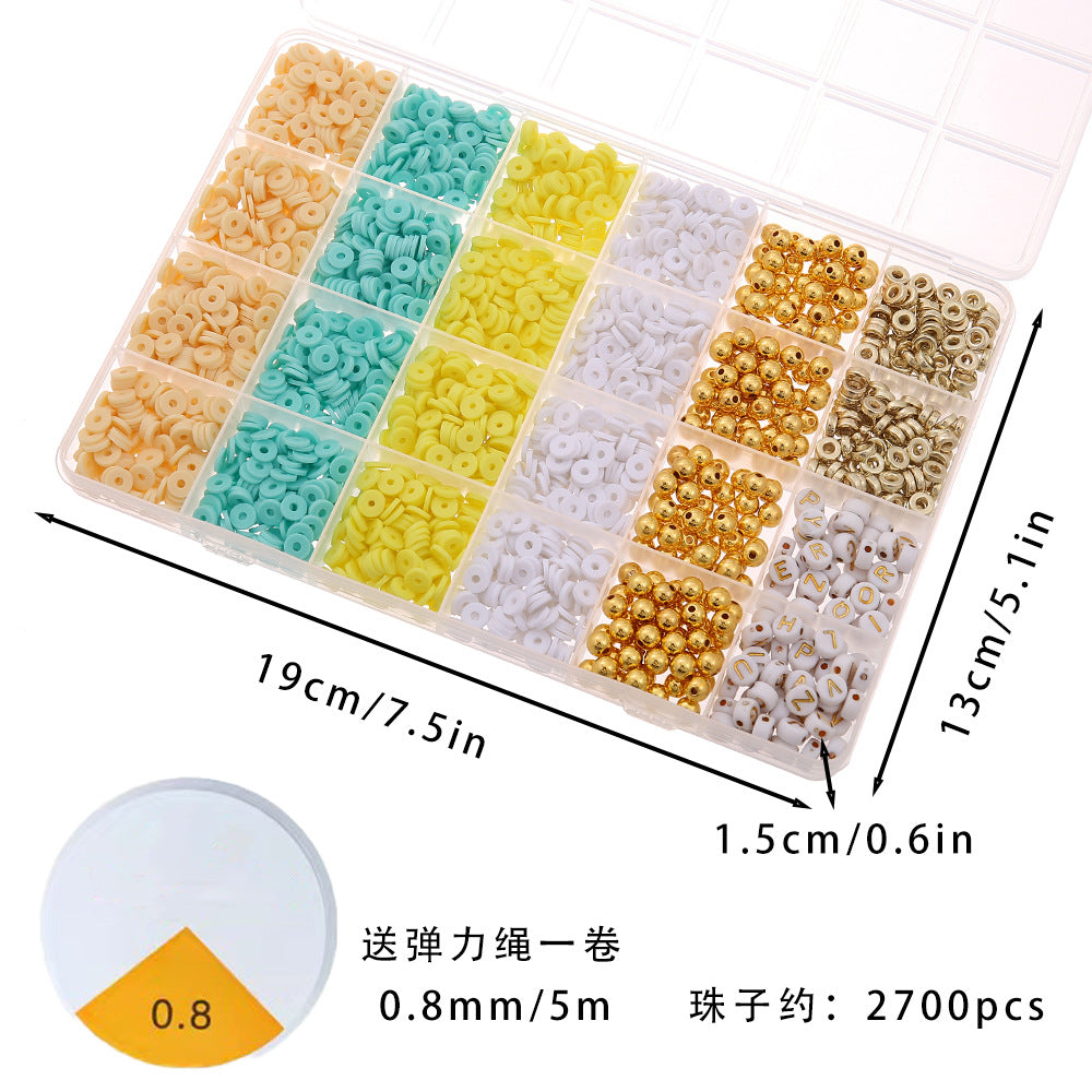 Cross-border soft pottery academic style handmade beaded diy material package box bracelet jewelry accessories bracelet beads
