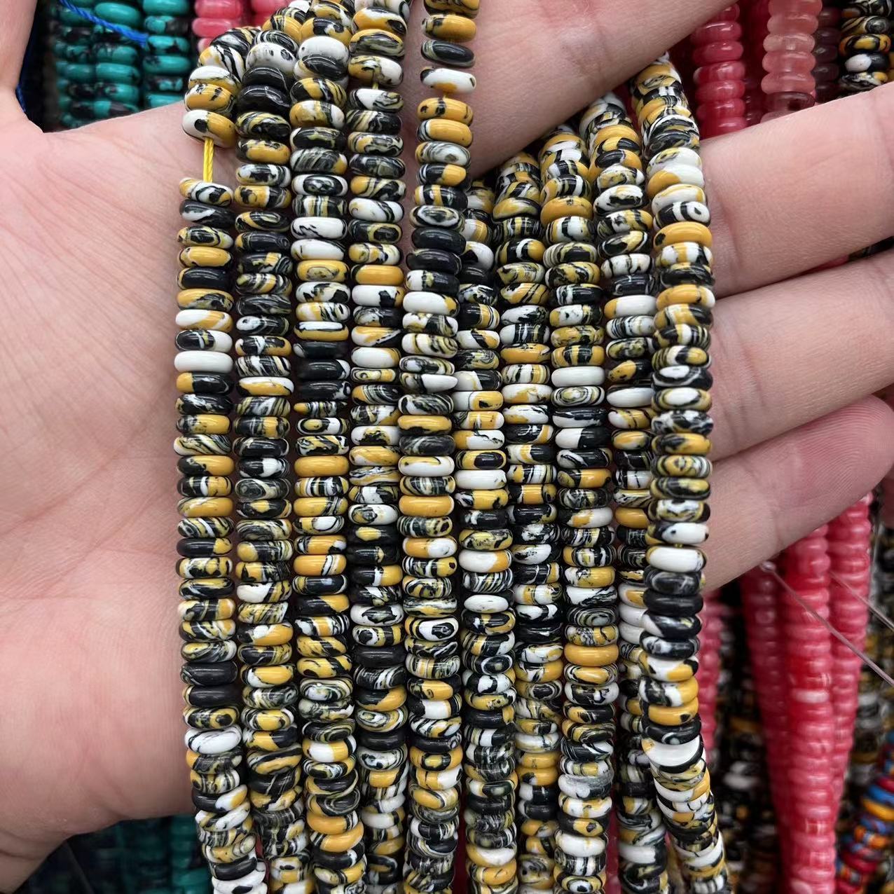2×6 Natural Stone Colorfuled Crystal Abacus Beads Spacer Beads Beads Cross-Border Hot-Selling Jewelry DIY Bracelet Necklace