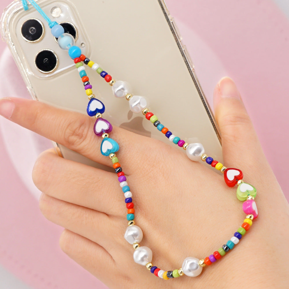 Factory direct supply handmade beaded mobile phone lanyard, Bluetooth speaker lanyard, flashlight, fan, selfie stick, U-disk sling