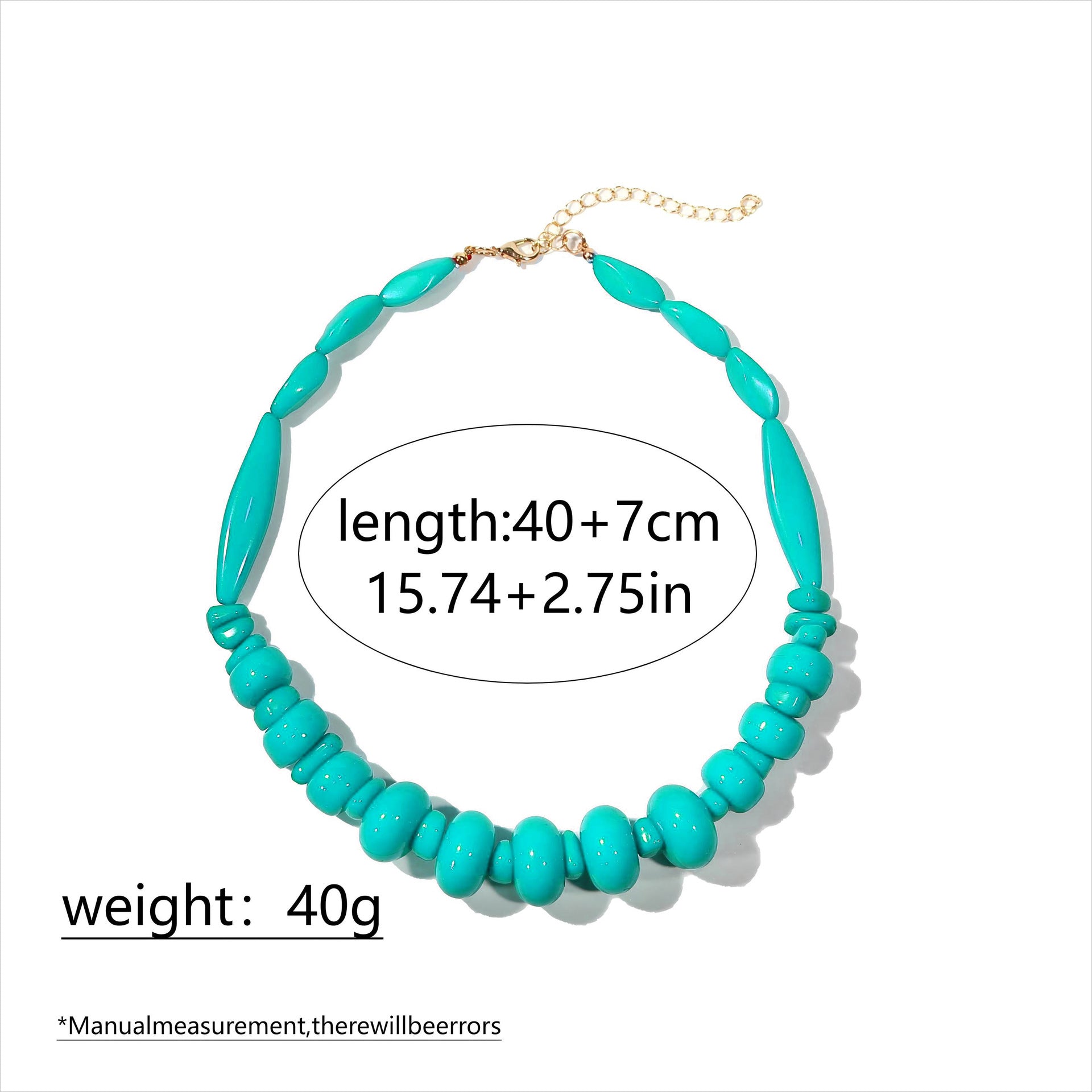 European and American New Style Stacked Cross-Border Imitation Coral Necklace Necklace Light Luxury Small Multi-Layer Beaded Clavicle Chain Resin Necklace