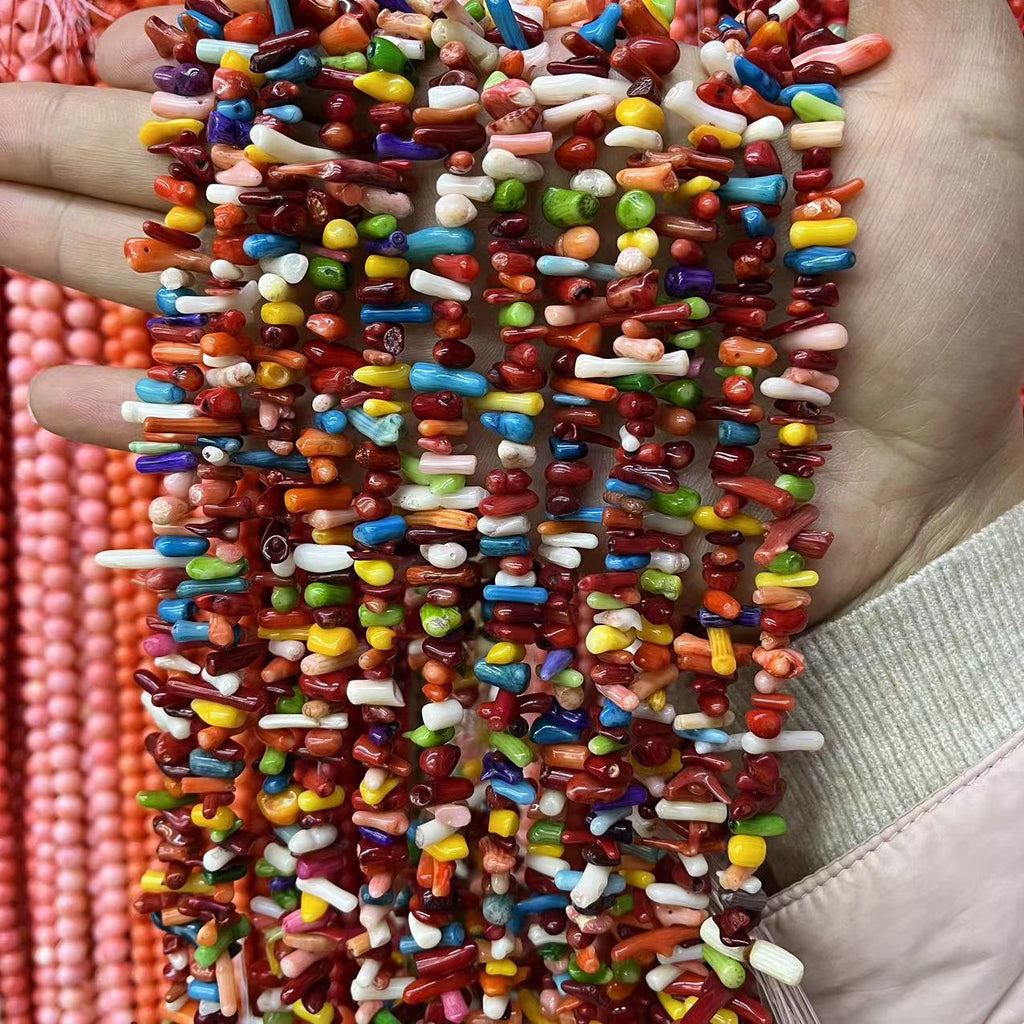 Sea Bamboo Coral, Asymmetrical Coral Fine Seedlings, Thin Branches, DIY Bracelets, Accessories, Semi-finished Accessories, Loose Beads Wholesale