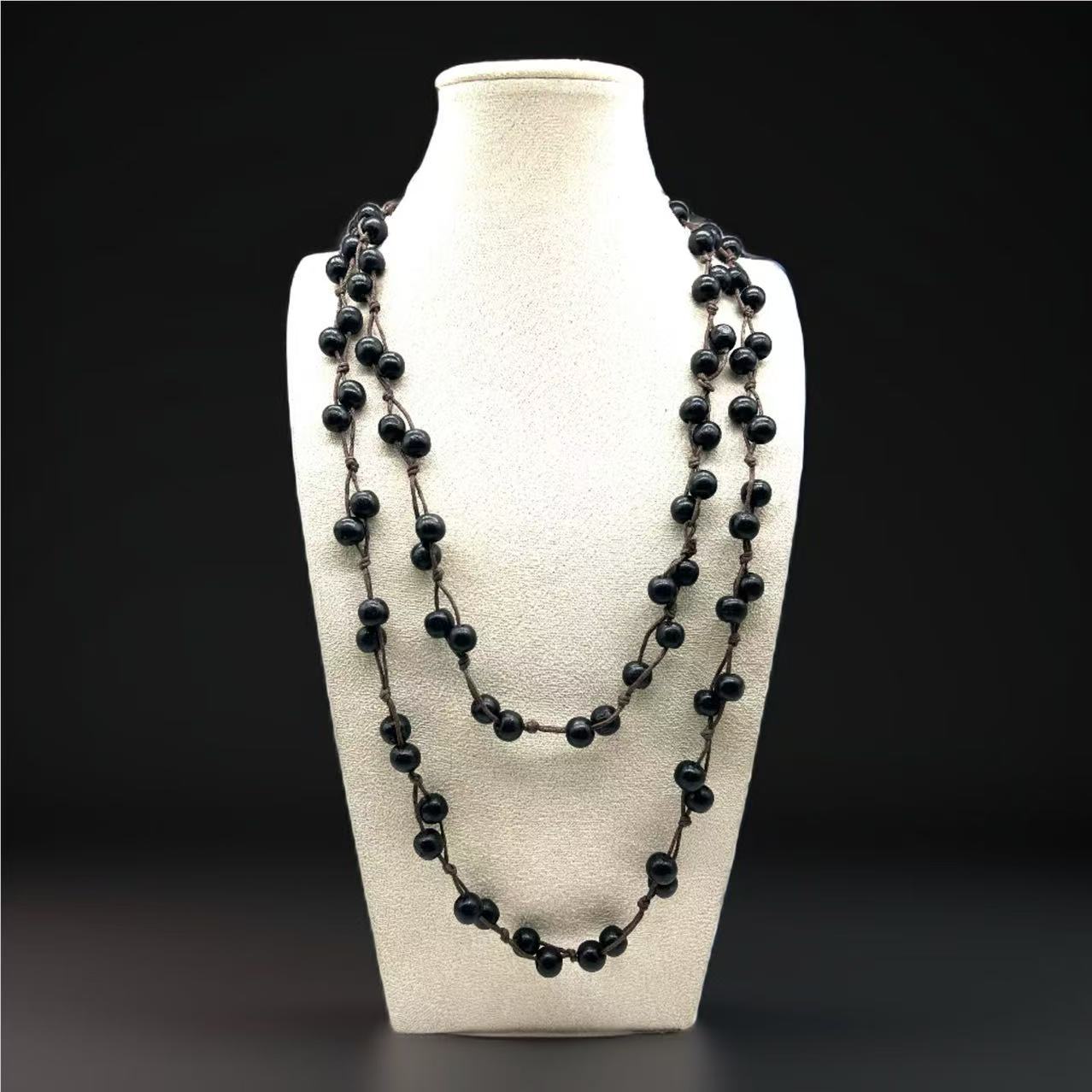 European and American Creative Cross-Border Bohemian Style Multi-Layered Rice Bead Long Necklace Retro Long Niche Versatile Necklace for Women