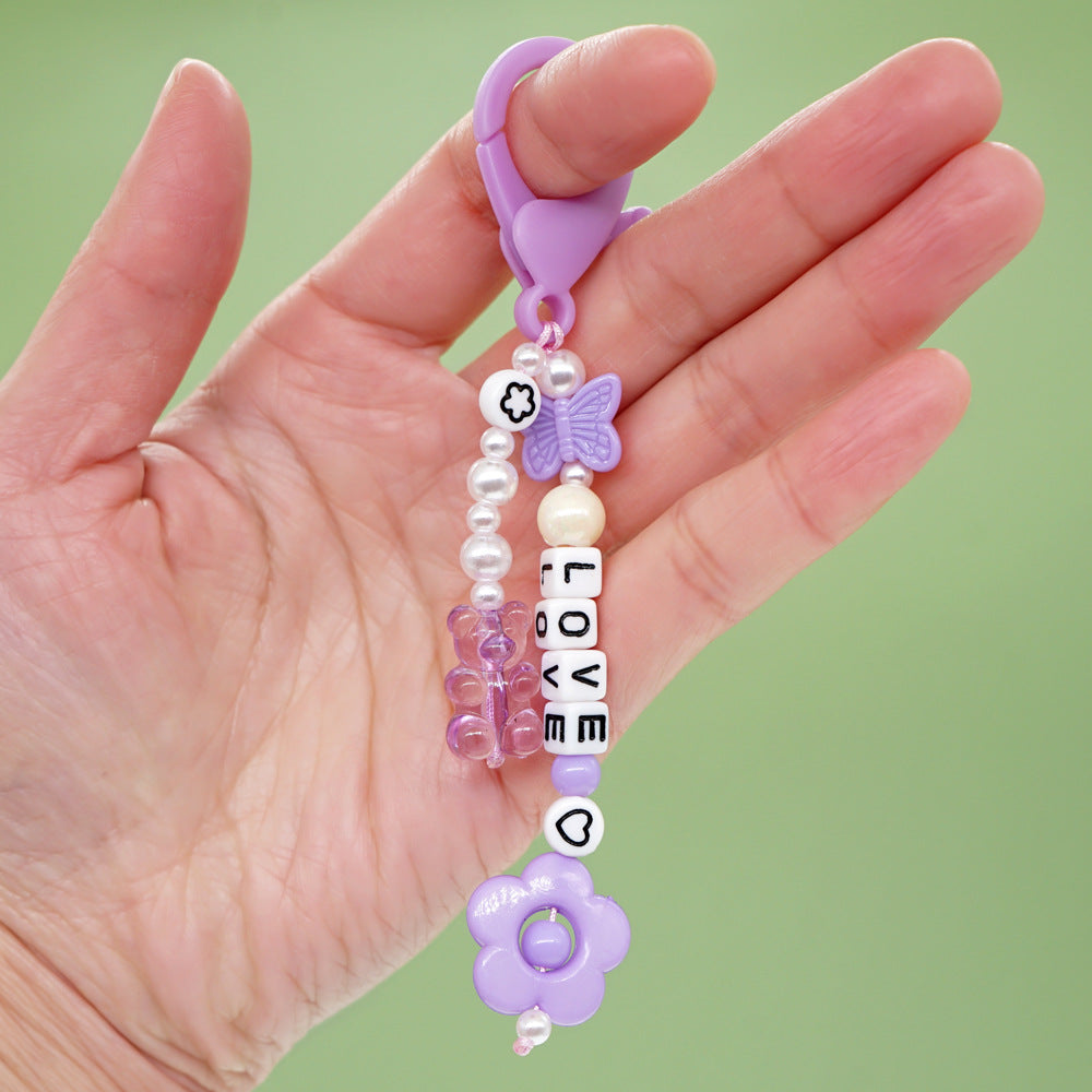 Factory direct supply handmade beaded mobile phone lanyard, Bluetooth speaker lanyard, flashlight, fan, selfie stick, U-disk sling