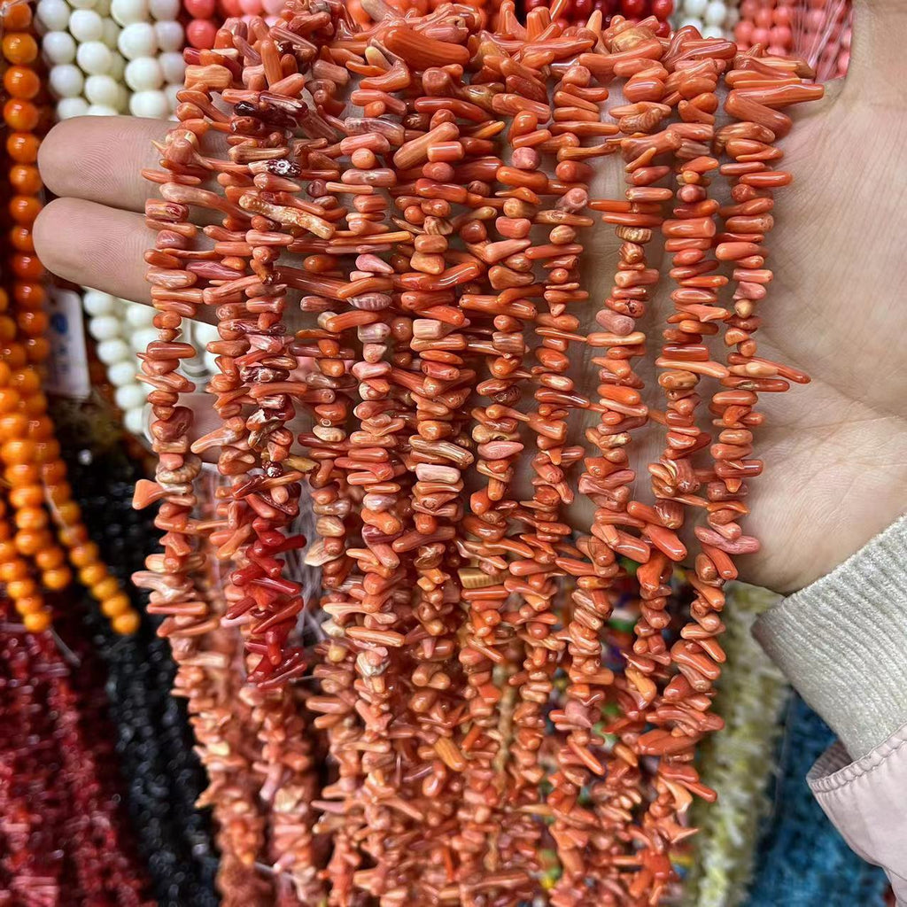Sea Bamboo Coral, Asymmetrical Coral Fine Seedlings, Thin Branches, DIY Bracelets, Accessories, Semi-finished Accessories, Loose Beads Wholesale