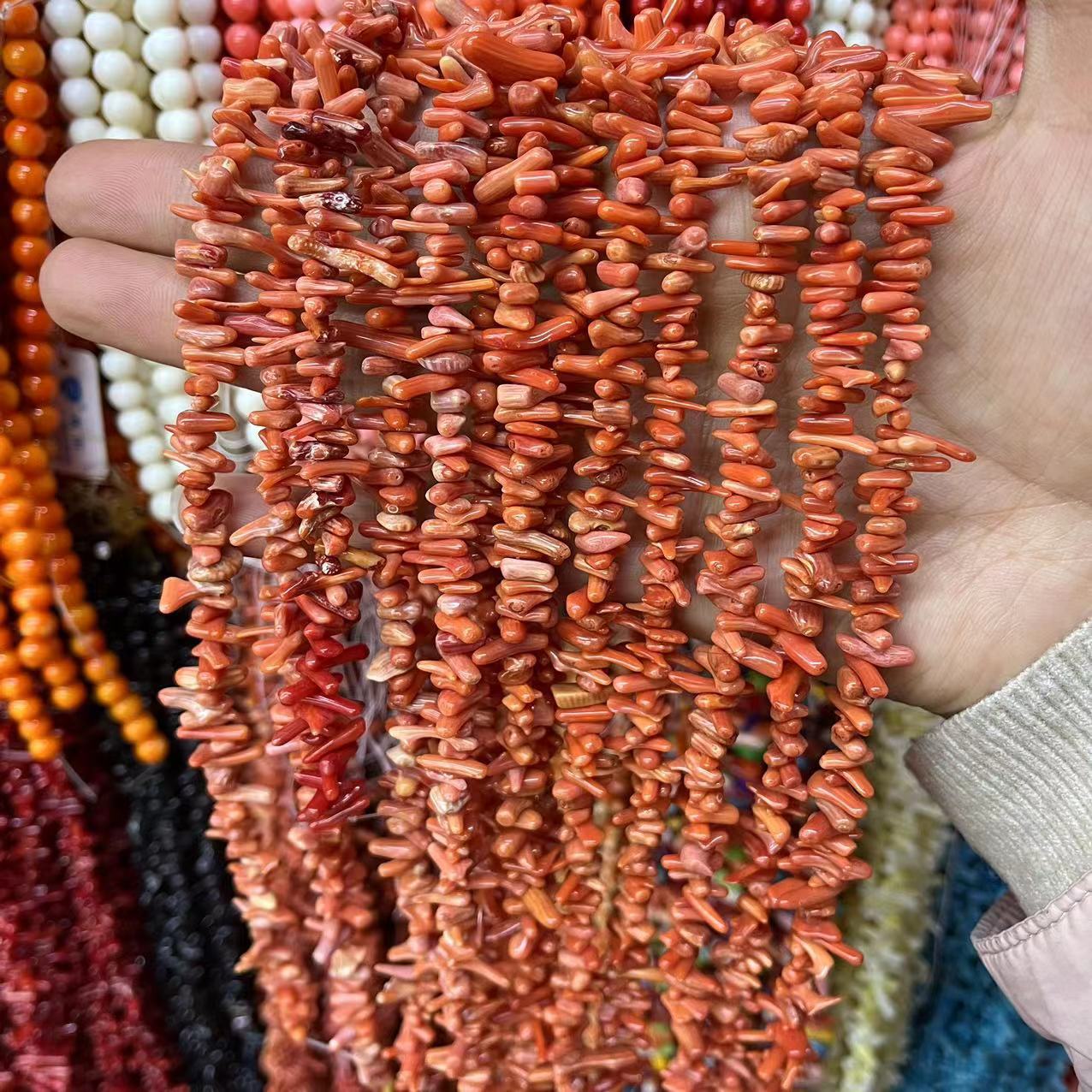 Sea Bamboo Coral, Asymmetrical Coral Fine Seedlings, Thin Branches, DIY Bracelets, Accessories, Semi-finished Accessories, Loose Beads Wholesale