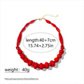 European and American New Style Stacked Cross-Border Imitation Coral Necklace Necklace Light Luxury Small Multi-Layer Beaded Clavicle Chain Resin Necklace