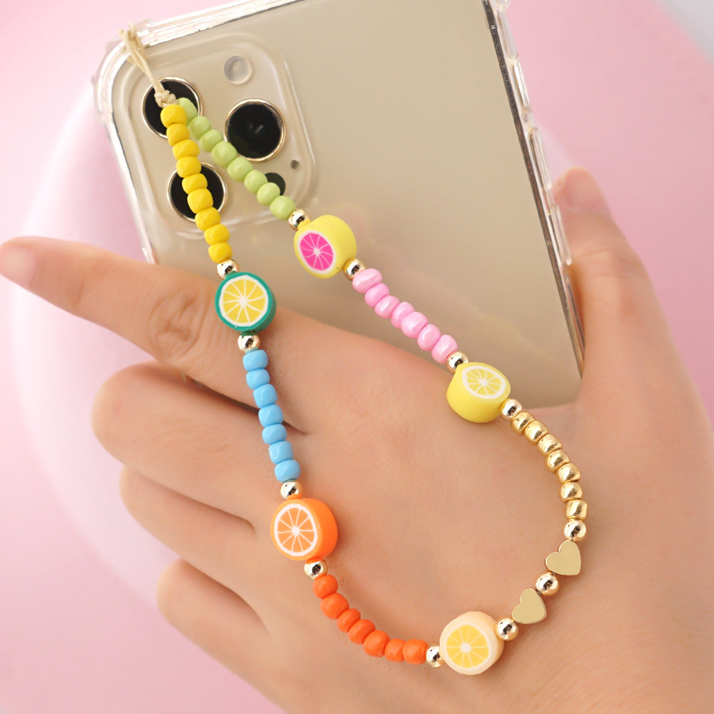 Factory direct supply handmade beaded mobile phone lanyard, Bluetooth speaker lanyard, flashlight, fan, selfie stick, U-disk sling