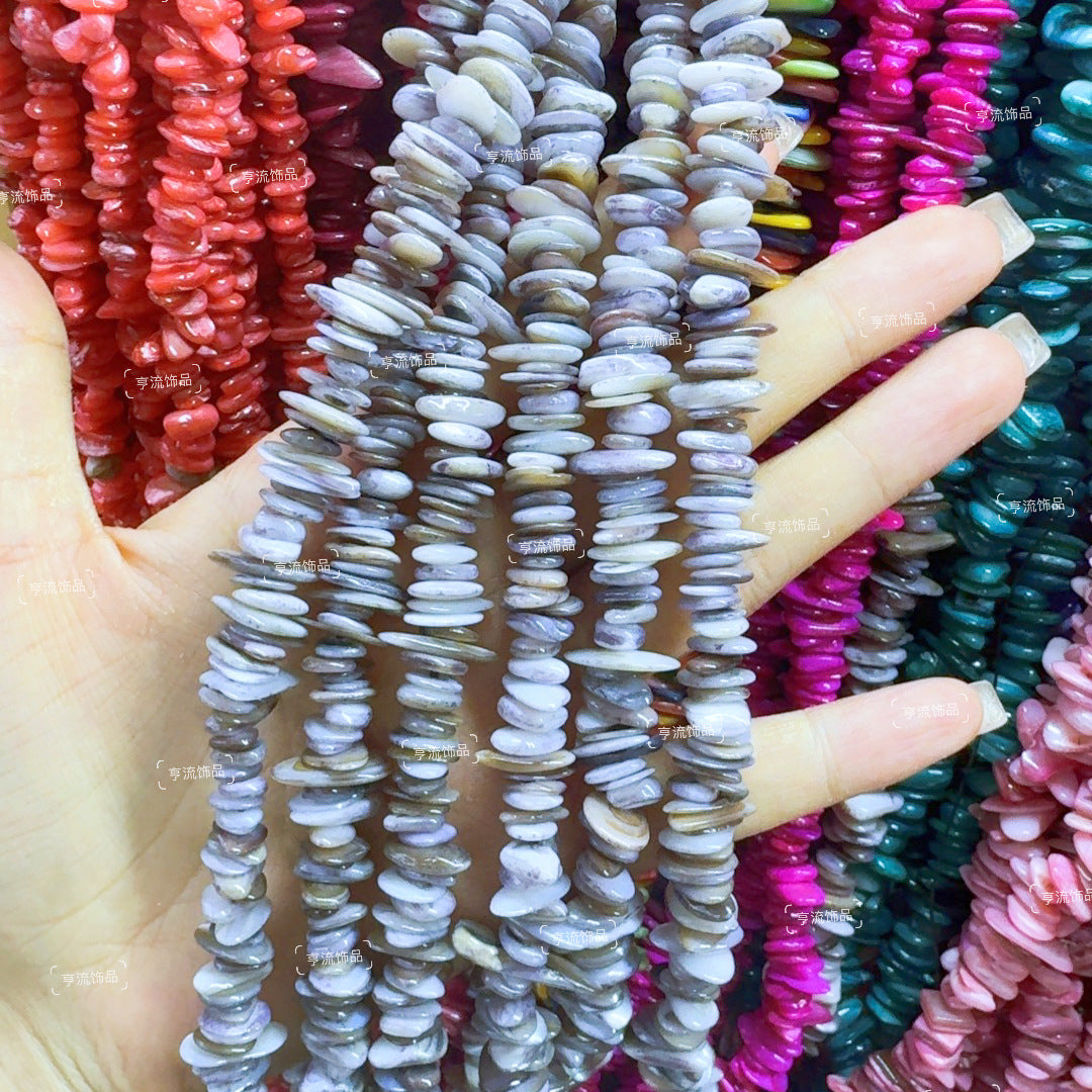 Bulk Cross-Border 5-8mm Crushed Stone Semi-Finished Natural Stone Agate DIY Accessories Irregular Crystal Drilled Loose Beads