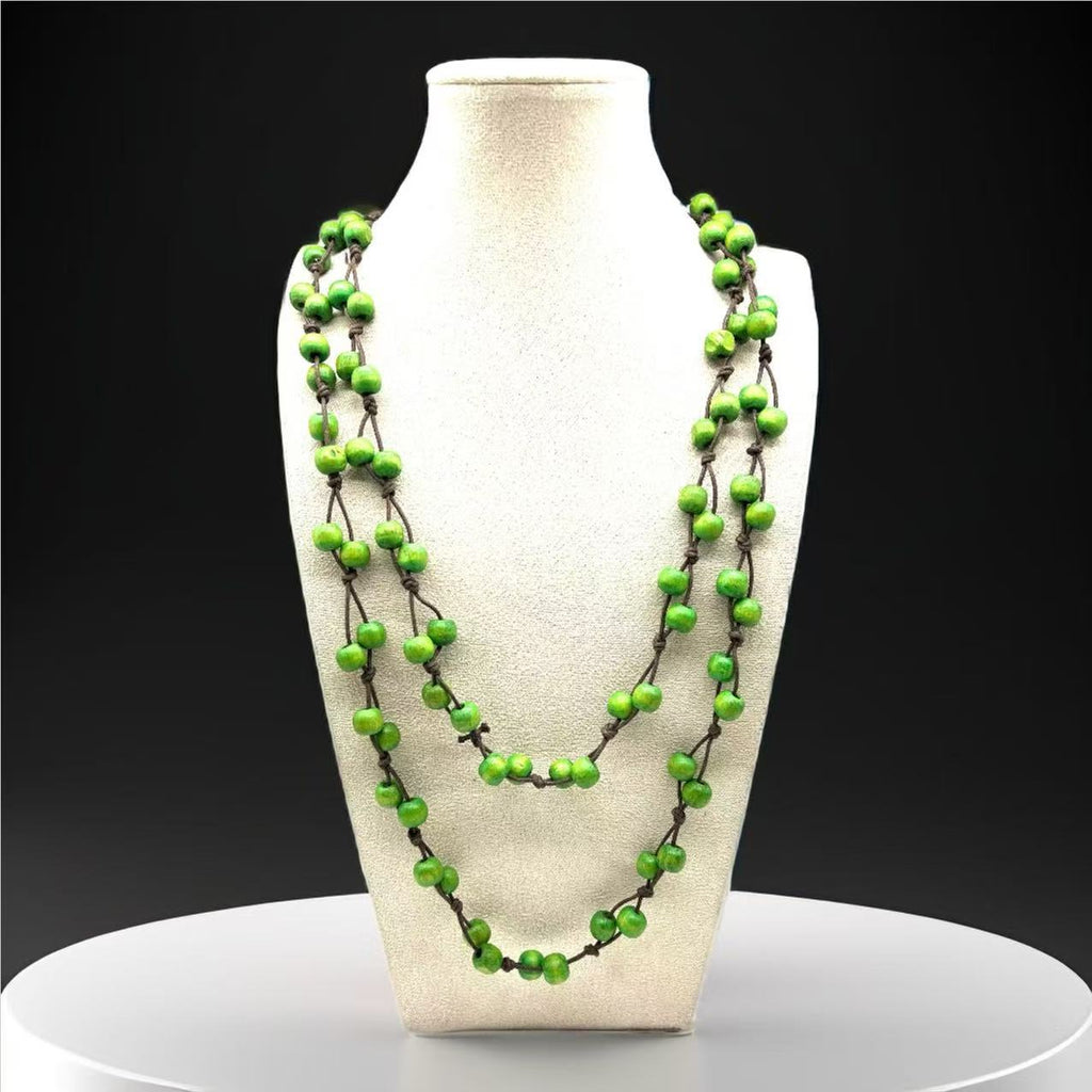 European and American Creative Cross-Border Bohemian Style Multi-Layered Rice Bead Long Necklace Retro Long Niche Versatile Necklace for Women