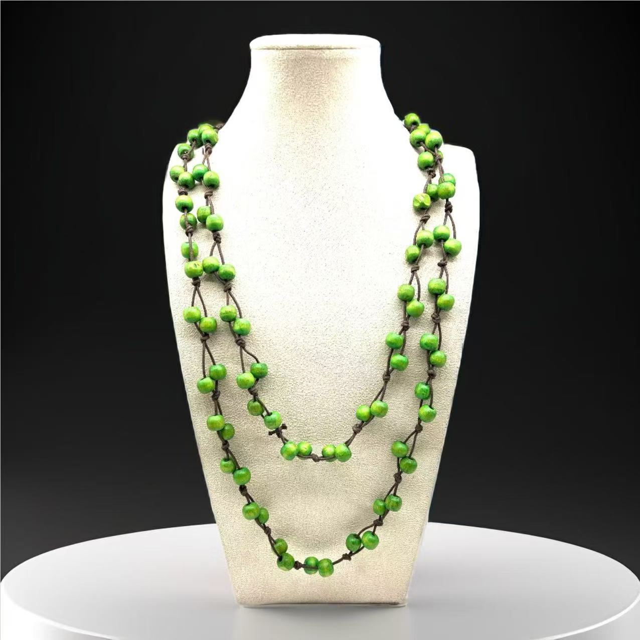 European and American Creative Cross-Border Bohemian Style Multi-Layered Rice Bead Long Necklace Retro Long Niche Versatile Necklace for Women