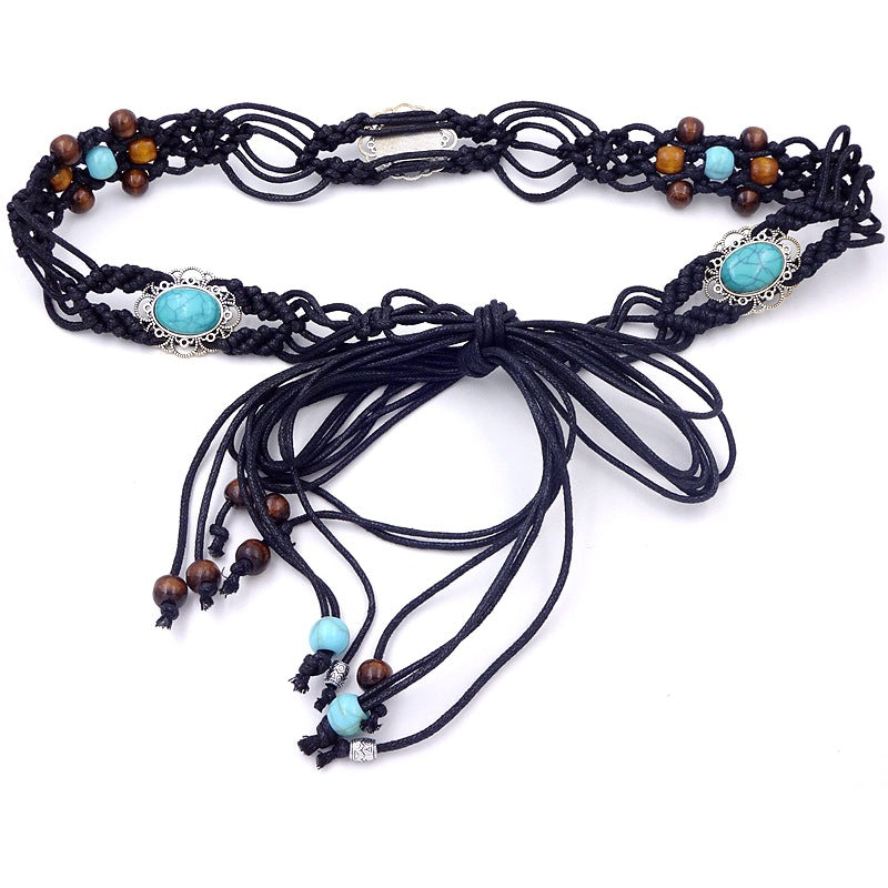 Cintura Sottile Intrecciata Stile Bohémien - Donna Estate