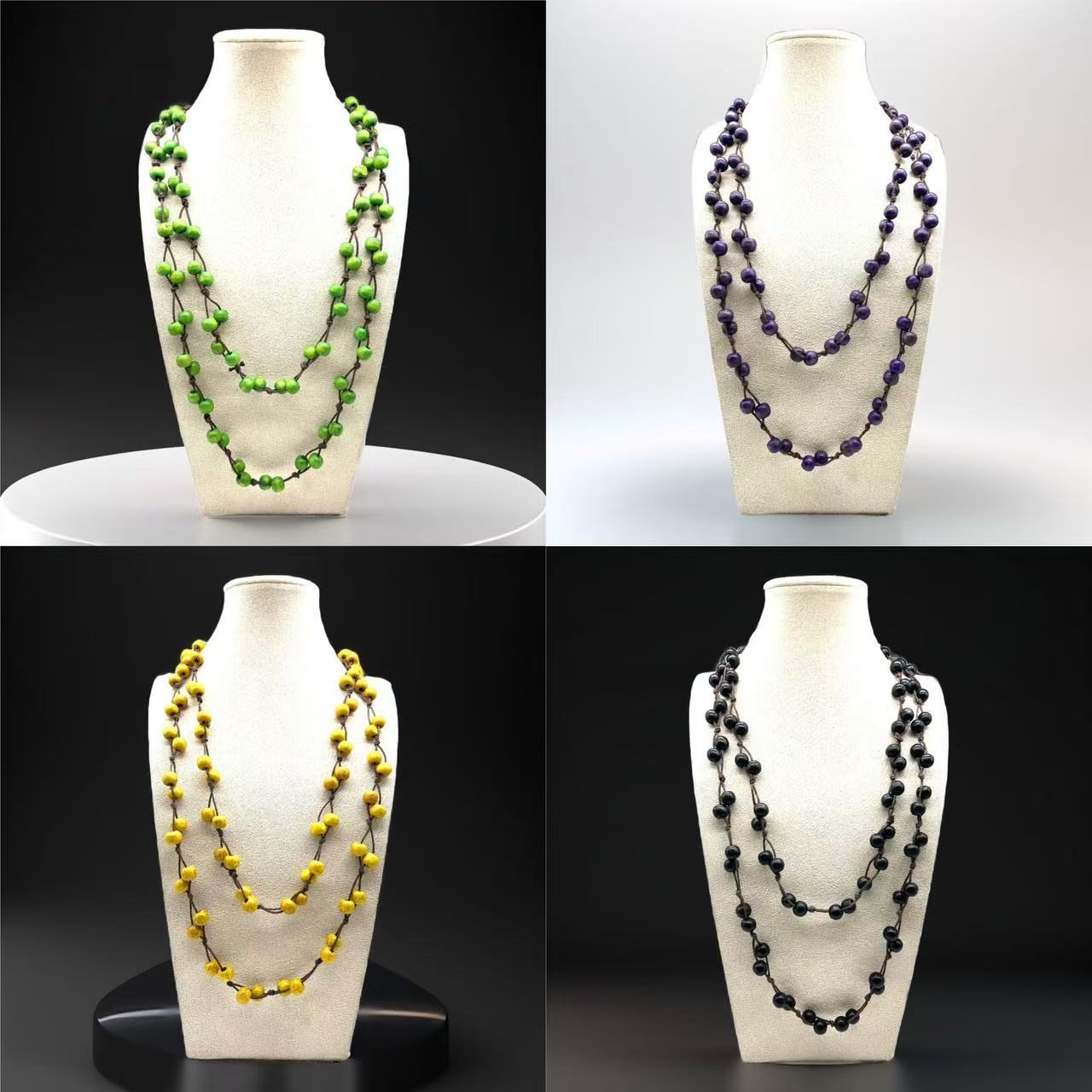 European and American Creative Cross-Border Bohemian Style Multi-Layered Rice Bead Long Necklace Retro Long Niche Versatile Necklace for Women