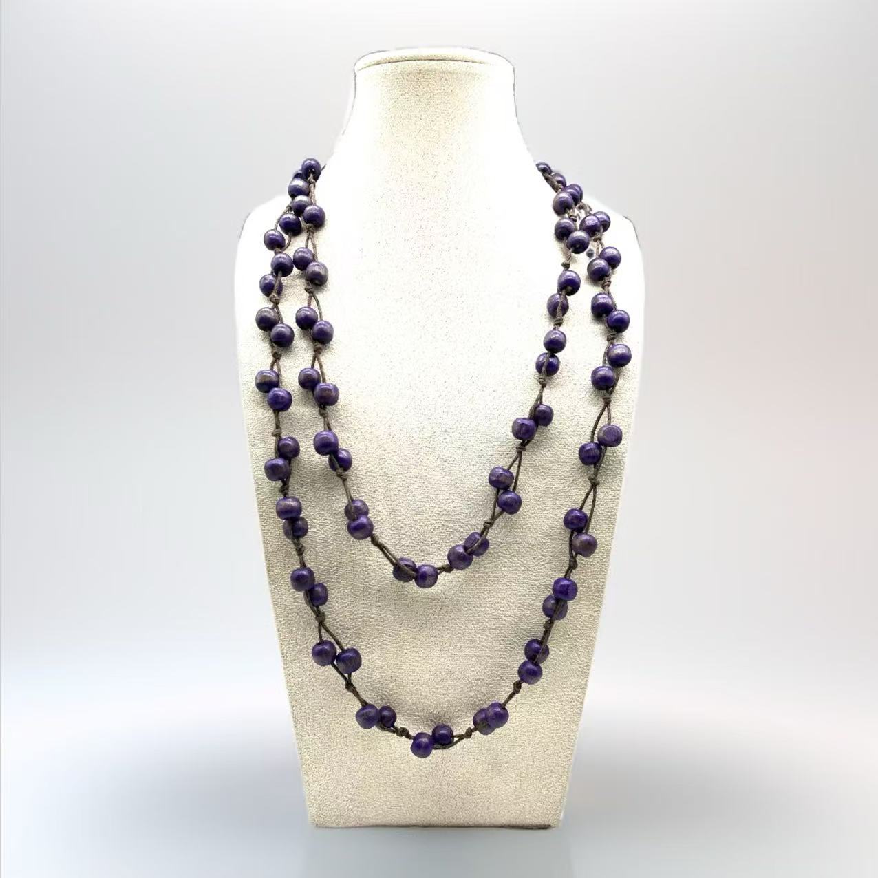 European and American Creative Cross-Border Bohemian Style Multi-Layered Rice Bead Long Necklace Retro Long Niche Versatile Necklace for Women