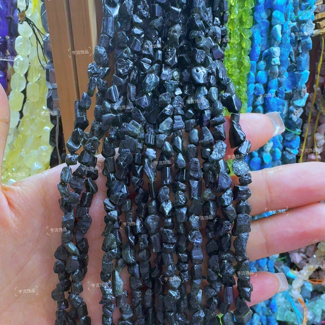 Bulk Cross-Border 5-8mm Crushed Stone Semi-Finished Natural Stone Agate DIY Accessories Irregular Crystal Drilled Loose Beads