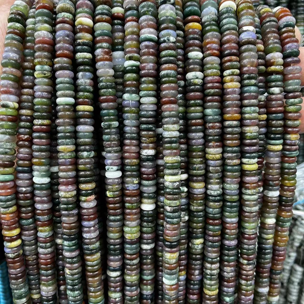 2×6 Natural Stone Colorfuled Crystal Abacus Beads Spacer Beads Beads Cross-Border Hot-Selling Jewelry DIY Bracelet Necklace