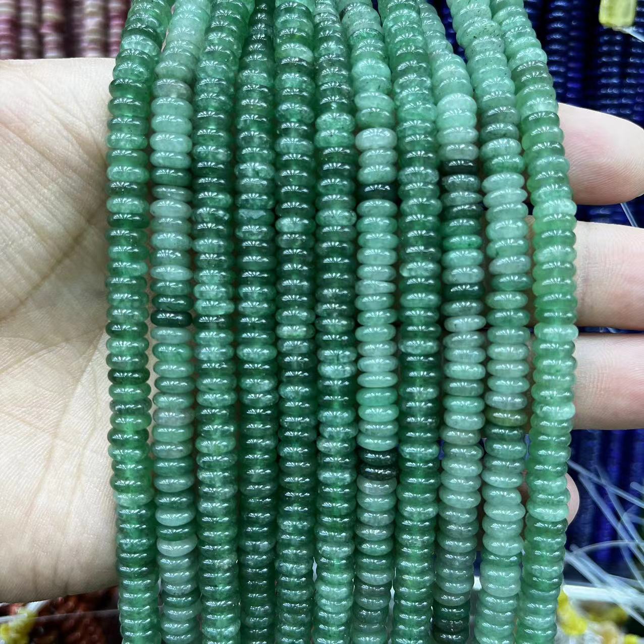 2×6 Natural Stone Colorfuled Crystal Abacus Beads Spacer Beads Beads Cross-Border Hot-Selling Jewelry DIY Bracelet Necklace