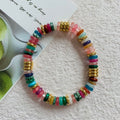 Colorful Stone Bracelet for Women, Niche Light Luxury Design, Retro Mixed Color Jewelry Bracelet, Niche High-End Jewelry Accessories