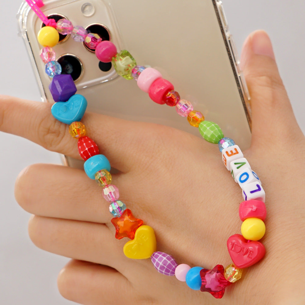 Factory direct supply handmade beaded mobile phone lanyard, Bluetooth speaker lanyard, flashlight, fan, selfie stick, U-disk sling