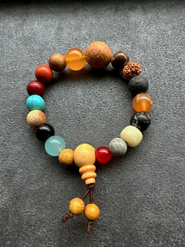 The latest Lingyin 18 seed bracelet fourth generation multi-treasure beads for men and women literary play rosary beads 18 seed bodhi beads bracelet