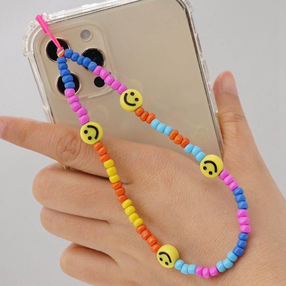 Factory direct supply handmade beaded mobile phone lanyard, Bluetooth speaker lanyard, flashlight, fan, selfie stick, U-disk sling