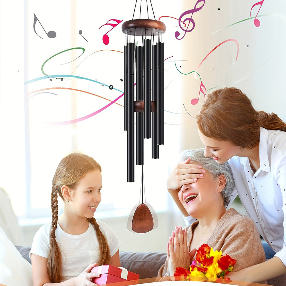 Cross-border explosions six-tube retro classic metal wind chime high sense aluminum tube metal hanging decoration home decoration wind chime