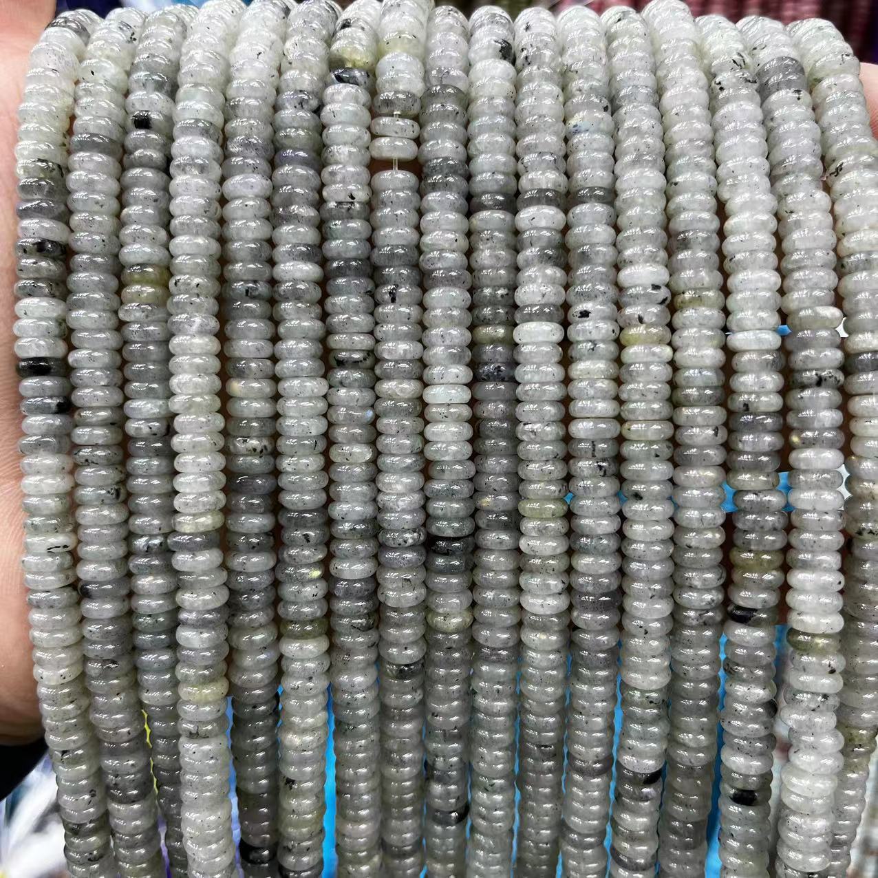 2×6 Natural Stone Colorfuled Crystal Abacus Beads Spacer Beads Beads Cross-Border Hot-Selling Jewelry DIY Bracelet Necklace