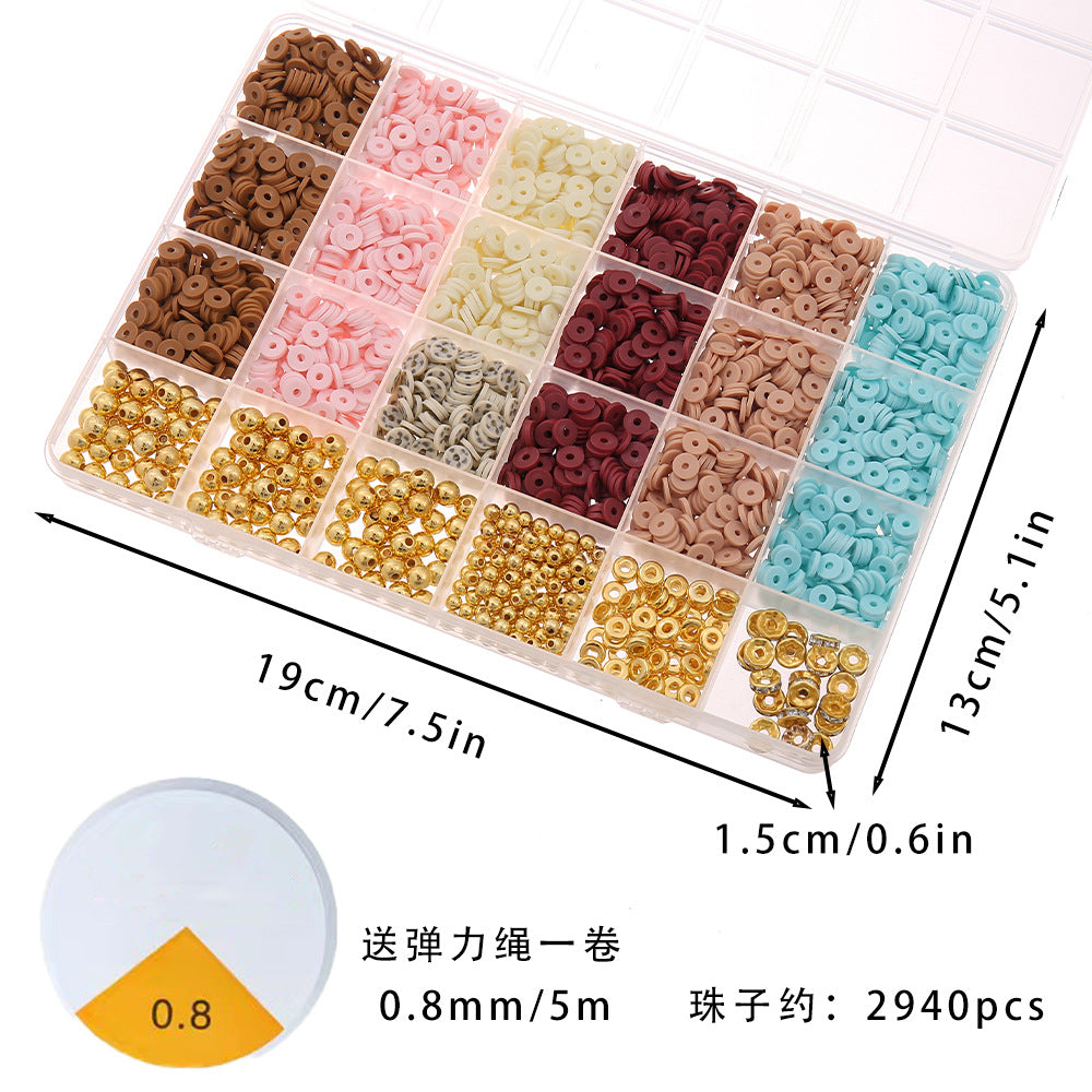 Cross-border soft pottery academic style handmade beaded diy material package box bracelet jewelry accessories bracelet beads