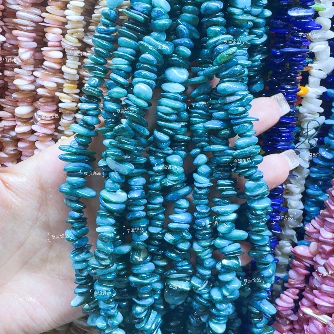 Bulk Cross-Border 5-8mm Crushed Stone Semi-Finished Natural Stone Agate DIY Accessories Irregular Crystal Drilled Loose Beads