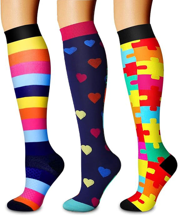 3 pairs of series cross-border sports compression socks stockings calf socks compression socks jump rope elastic socks riding socks