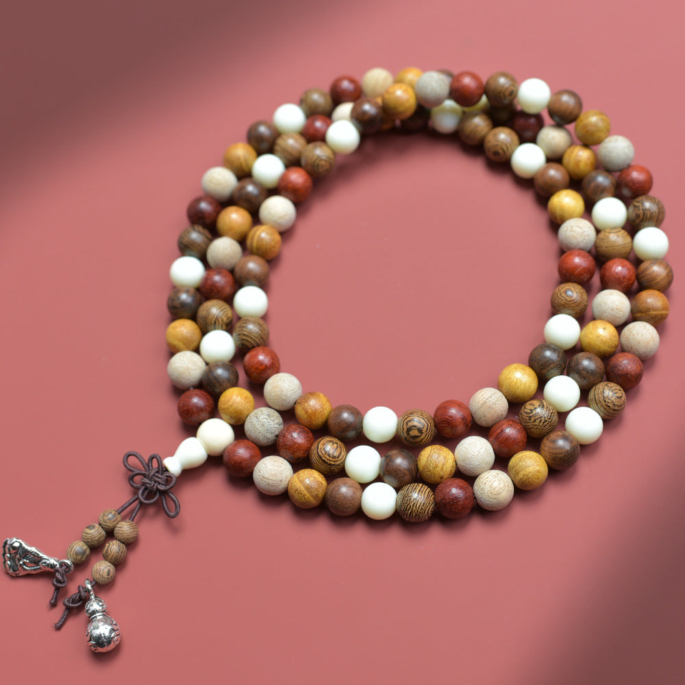 Natural multi-treasure sandalwood multi-circle bracelets 108 beads beads live supply manufacturers wholesale boutique Wen play chain