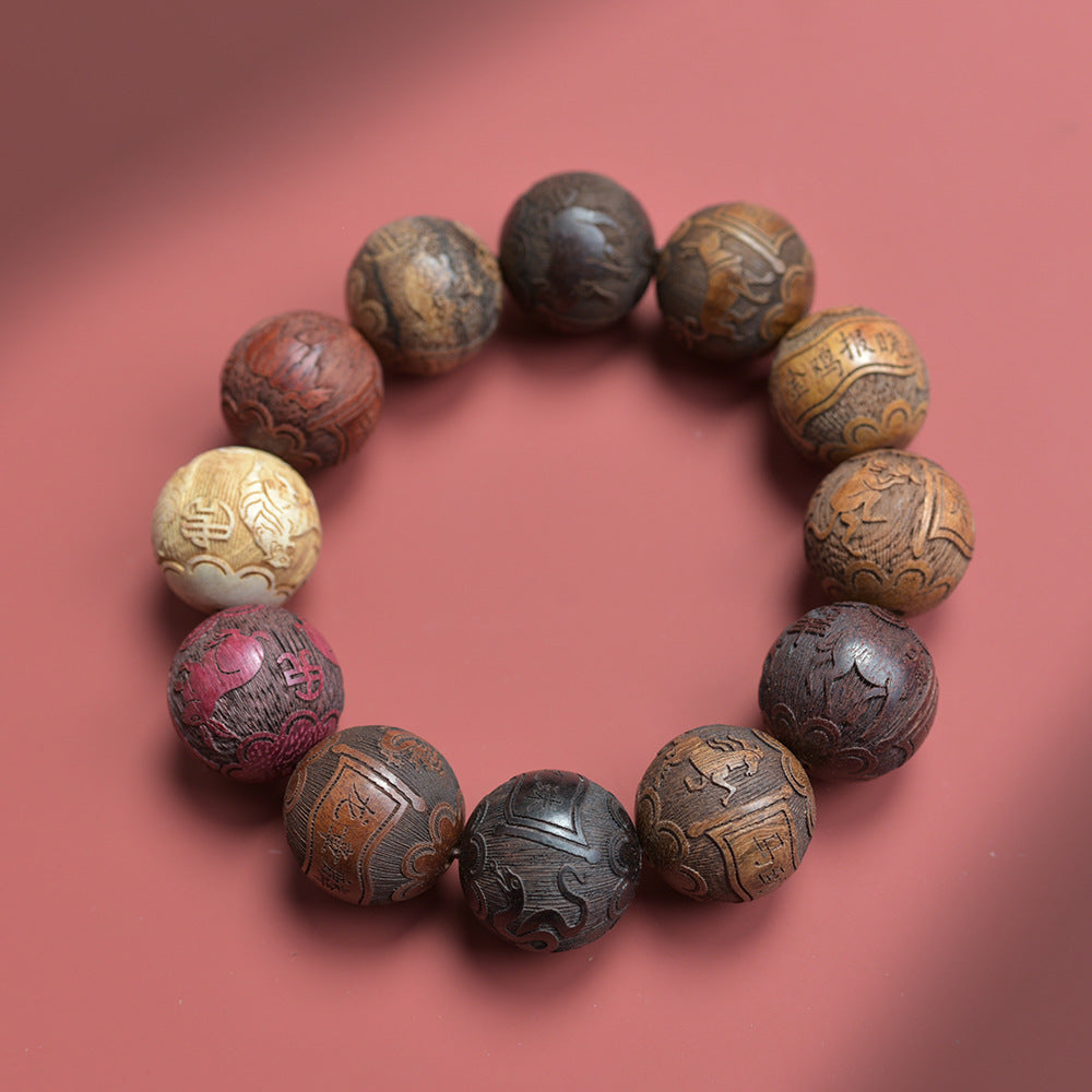 Natural multi-treasure sandalwood multi-circle bracelets 108 beads beads live supply manufacturers wholesale boutique Wen play chain