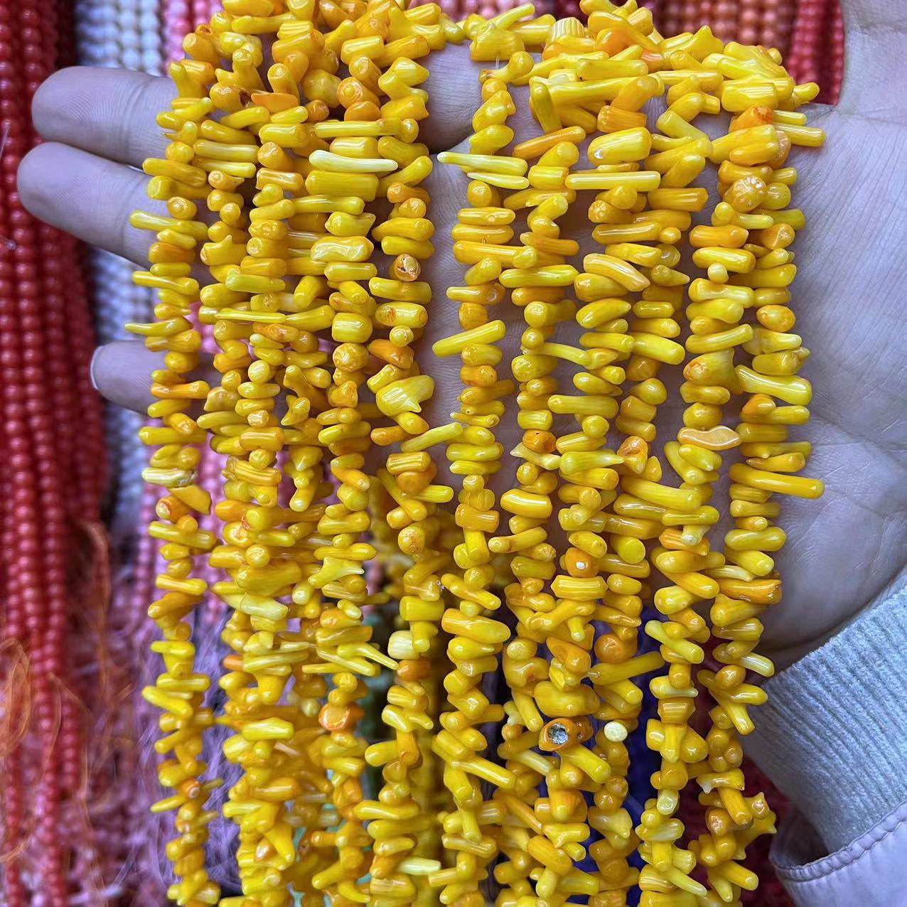Sea Bamboo Coral, Asymmetrical Coral Fine Seedlings, Thin Branches, DIY Bracelets, Accessories, Semi-finished Accessories, Loose Beads Wholesale