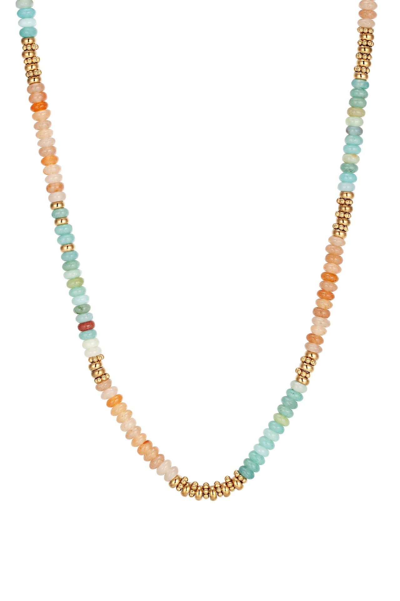 Joker Color Natural Stone Beaded Necklace Frisbee Tablet Shaped Baroque Freshwater Pearl Necklace Clavicle Chain Wholesale