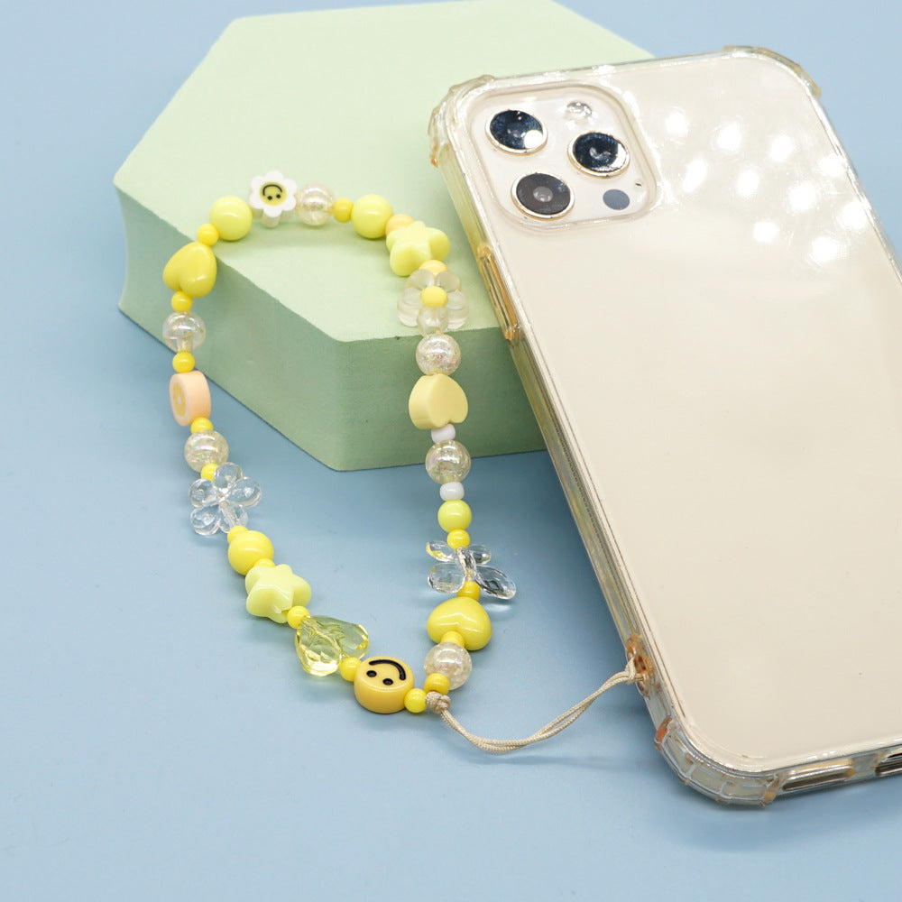 Factory direct supply handmade beaded mobile phone lanyard, Bluetooth speaker lanyard, flashlight, fan, selfie stick, U-disk sling