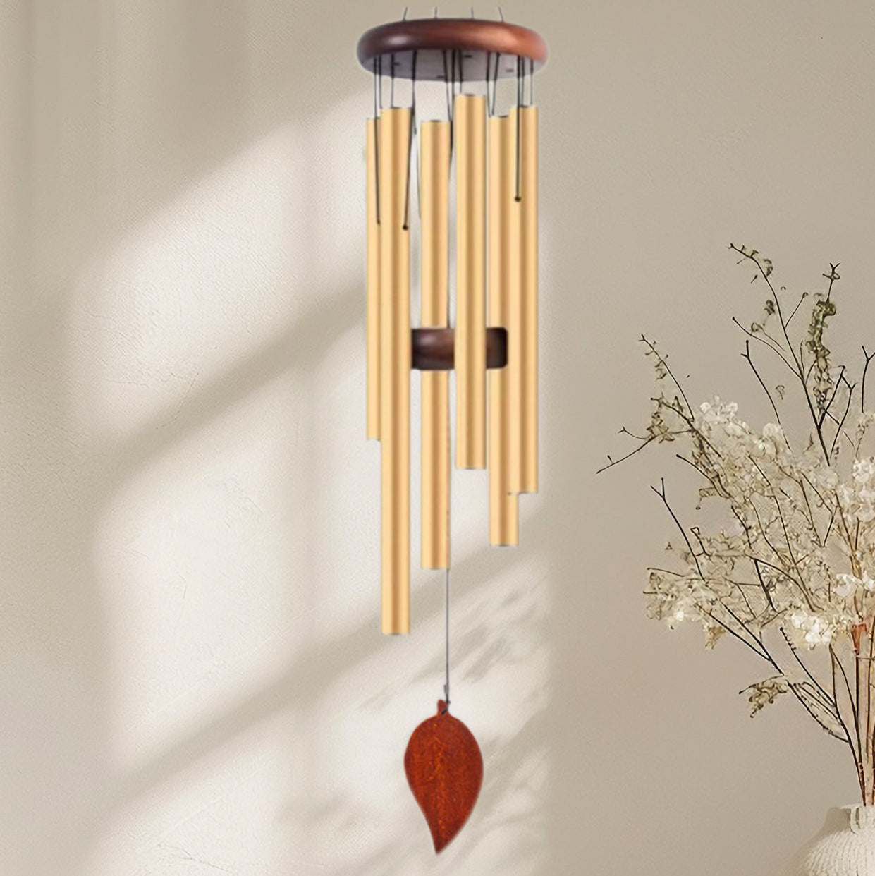 Cross-border explosions six-tube retro classic metal wind chime high sense aluminum tube metal hanging decoration home decoration wind chime