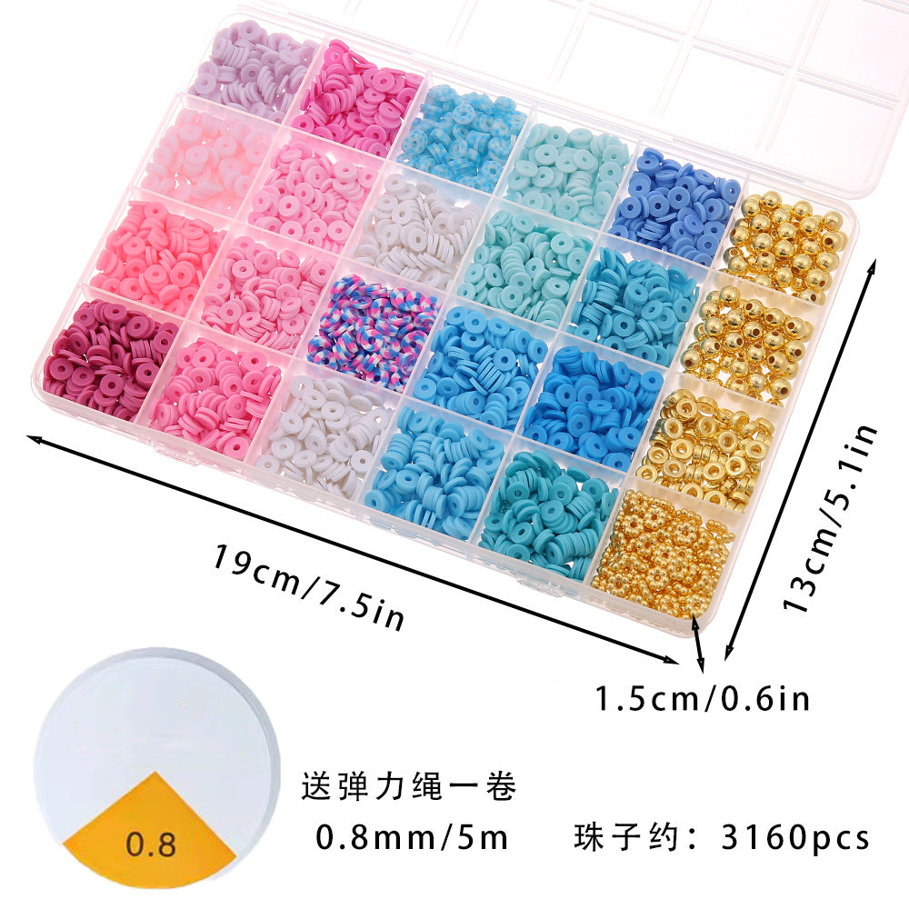 Cross-border soft pottery academic style handmade beaded diy material package box bracelet jewelry accessories bracelet beads