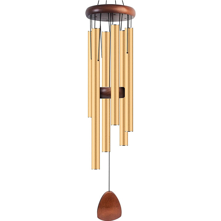 Cross-border explosions six-tube retro classic metal wind chime high sense aluminum tube metal hanging decoration home decoration wind chime