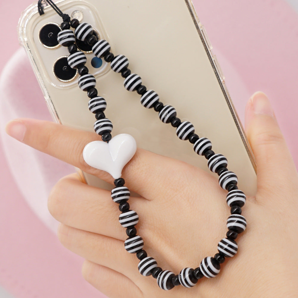 Factory direct supply handmade beaded mobile phone lanyard, Bluetooth speaker lanyard, flashlight, fan, selfie stick, U-disk sling