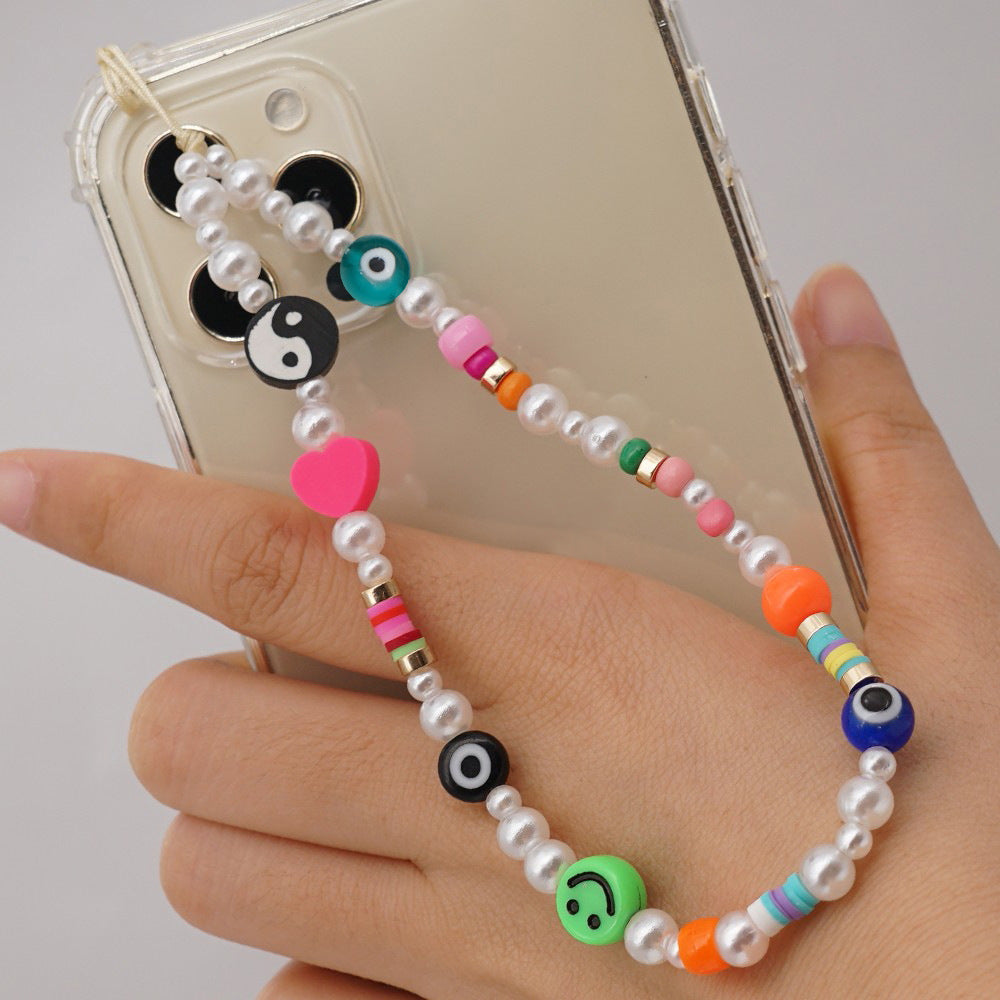 Factory direct supply handmade beaded mobile phone lanyard, Bluetooth speaker lanyard, flashlight, fan, selfie stick, U-disk sling