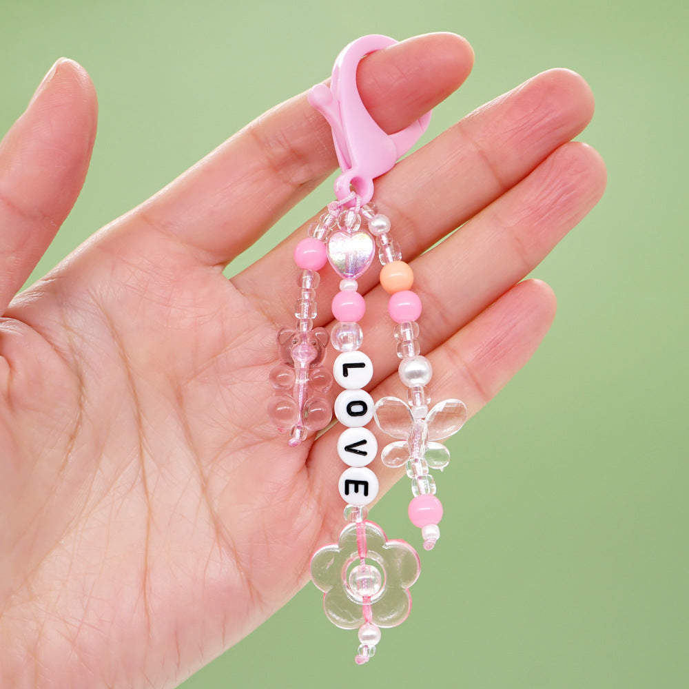 Factory direct supply handmade beaded mobile phone lanyard, Bluetooth speaker lanyard, flashlight, fan, selfie stick, U-disk sling