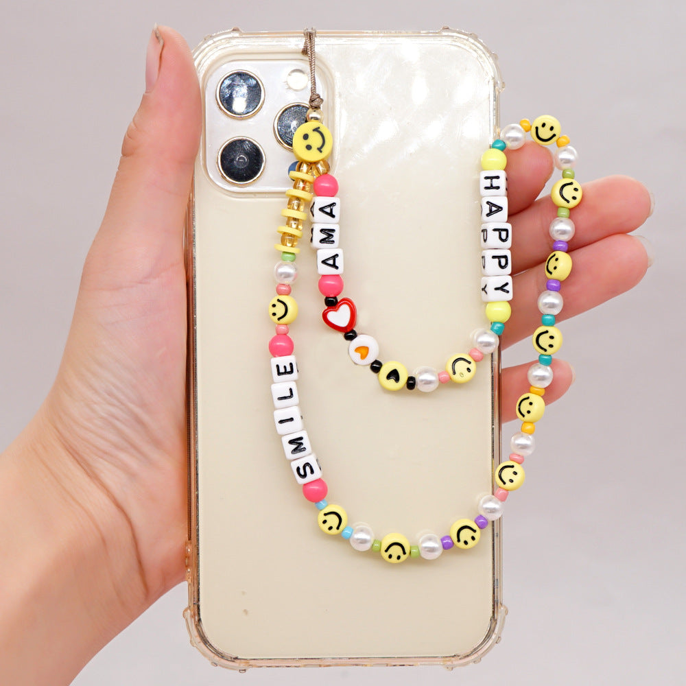 Factory direct supply handmade beaded mobile phone lanyard, Bluetooth speaker lanyard, flashlight, fan, selfie stick, U-disk sling