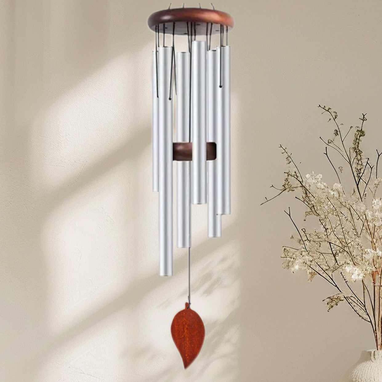 Cross-border explosions six-tube retro classic metal wind chime high sense aluminum tube metal hanging decoration home decoration wind chime