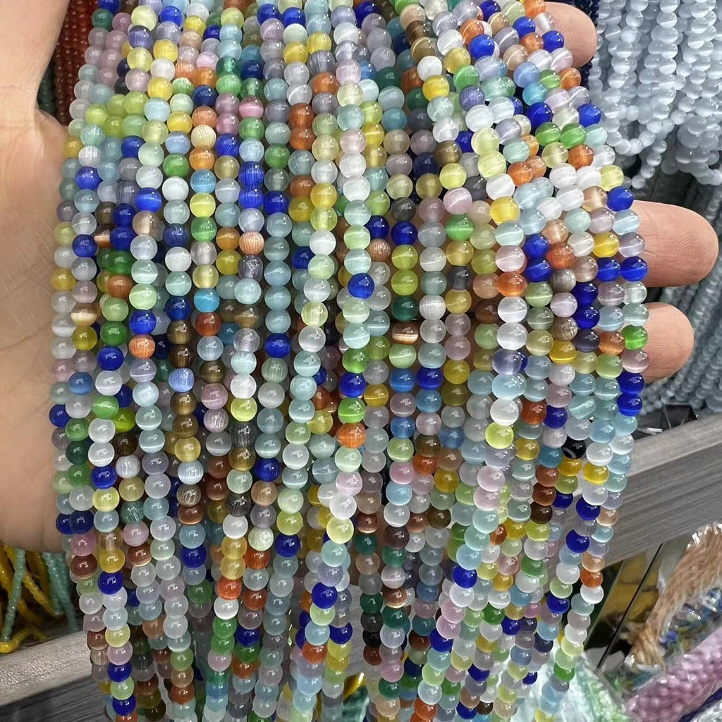 Perline Occhio di Gatto Sfuse per DIY Bracciali e Collane