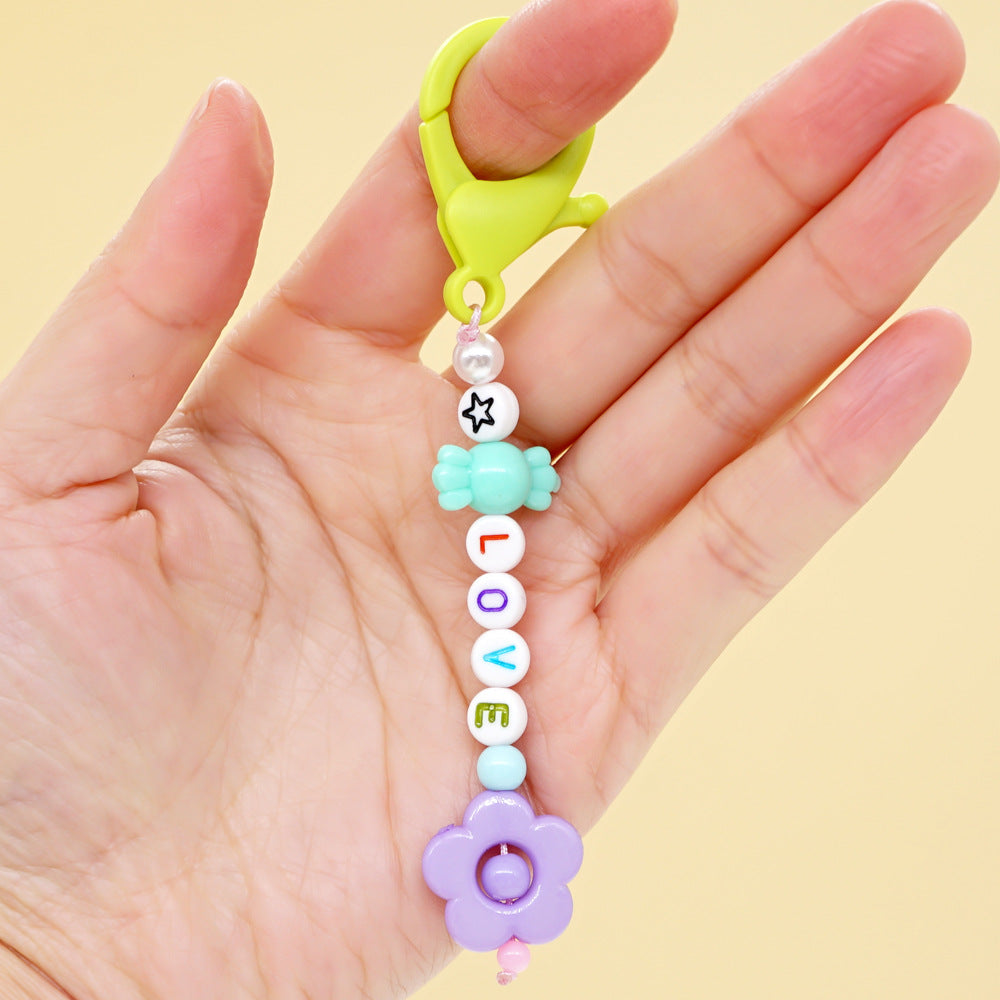 Factory direct supply handmade beaded mobile phone lanyard, Bluetooth speaker lanyard, flashlight, fan, selfie stick, U-disk sling