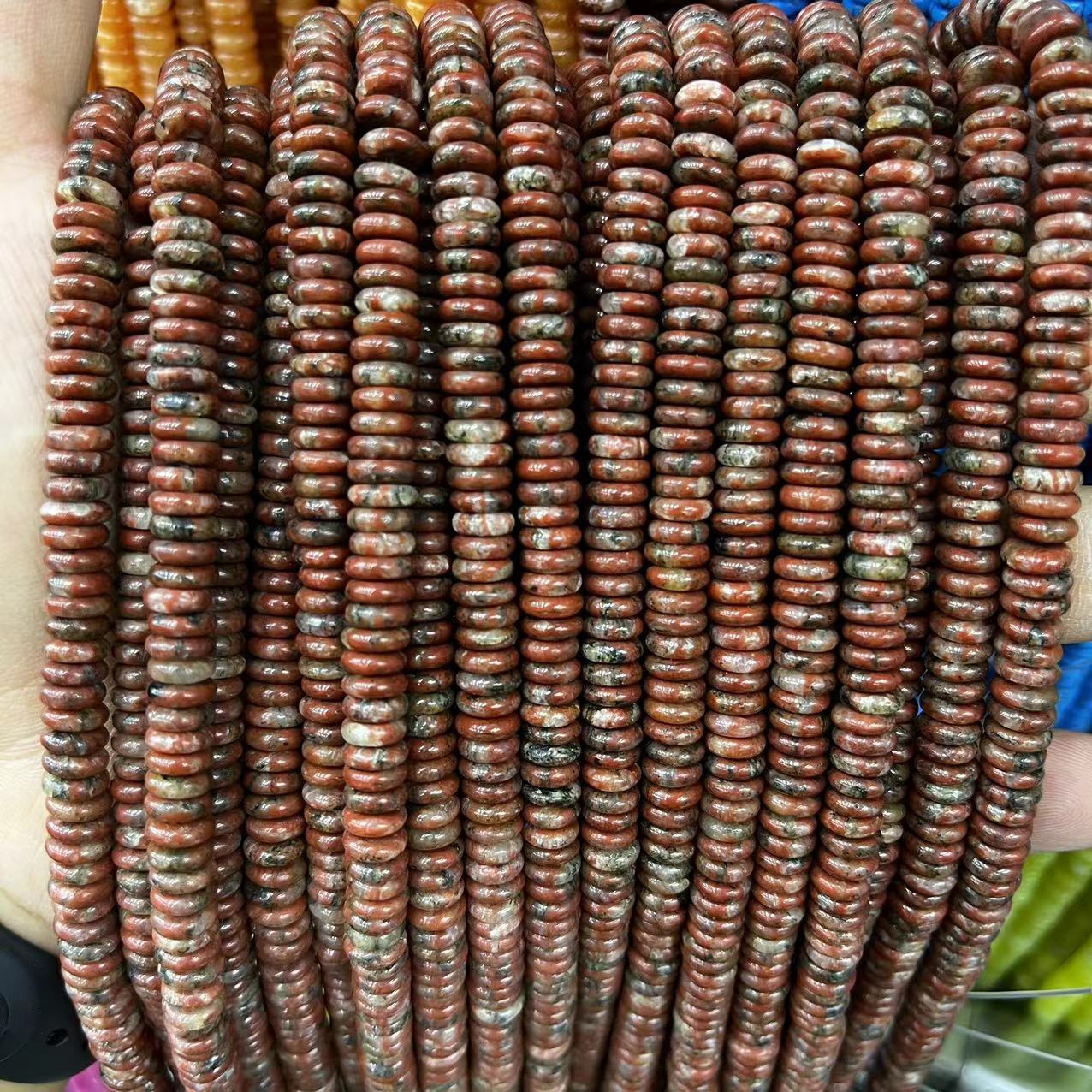 2×6 Natural Stone Colorfuled Crystal Abacus Beads Spacer Beads Beads Cross-Border Hot-Selling Jewelry DIY Bracelet Necklace