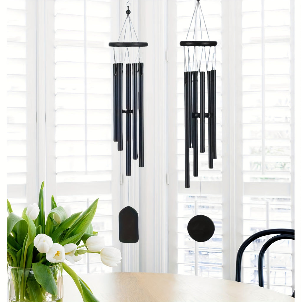 Cross-border explosions six-tube retro classic metal wind chime high sense aluminum tube metal hanging decoration home decoration wind chime