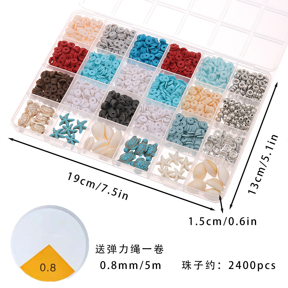 Cross-border soft pottery academic style handmade beaded diy material package box bracelet jewelry accessories bracelet beads