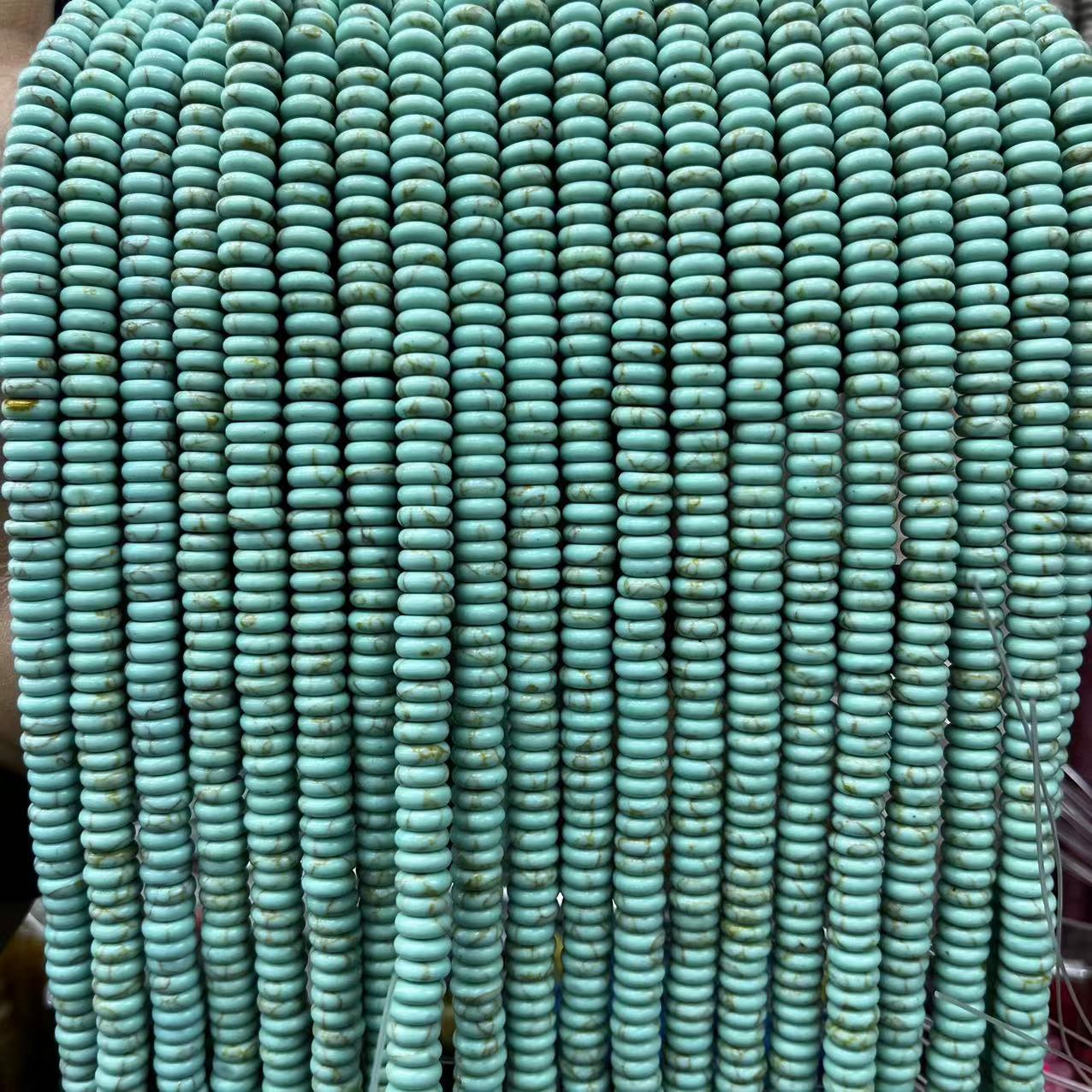 2×6 Natural Stone Colorfuled Crystal Abacus Beads Spacer Beads Beads Cross-Border Hot-Selling Jewelry DIY Bracelet Necklace