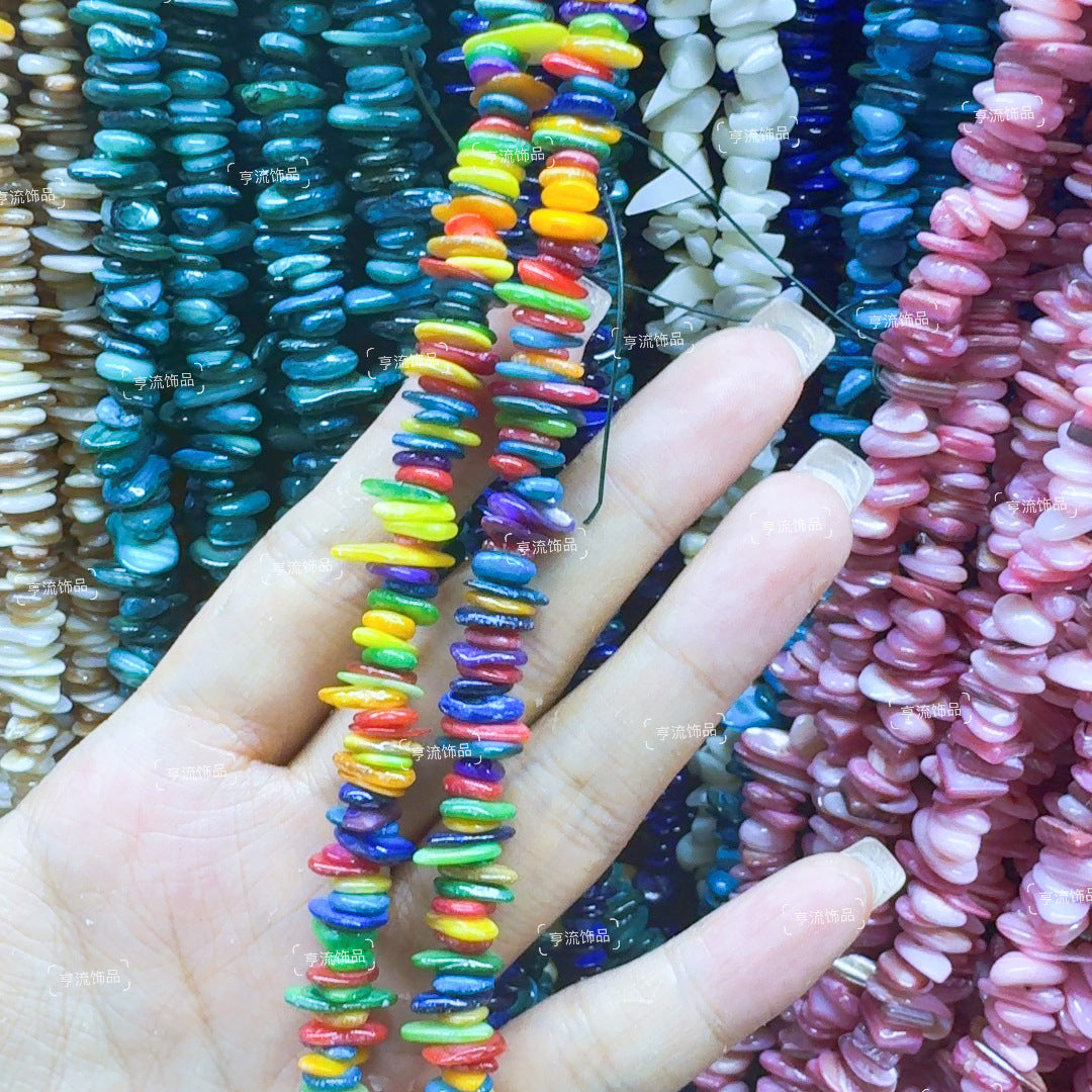 Bulk Cross-Border 5-8mm Crushed Stone Semi-Finished Natural Stone Agate DIY Accessories Irregular Crystal Drilled Loose Beads
